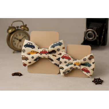 Set papioane tată-fiu „Retro Drive” – stil clasic pentru pasionații de mașini vintage