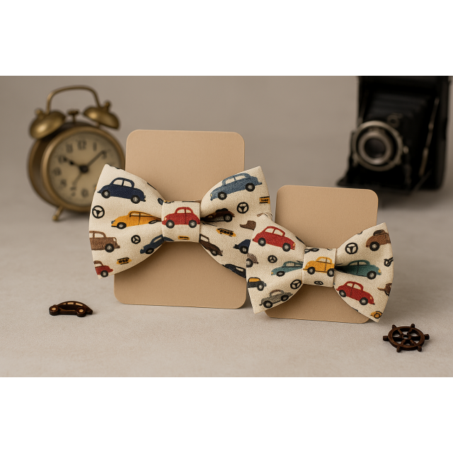 Set papioane tată-fiu „Retro Drive” – stil clasic pentru pasionații de mașini vintage