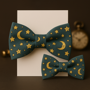 Set papioane tată-fiu „Noapte cu stele” – eleganță și magie sub cerul înstelat